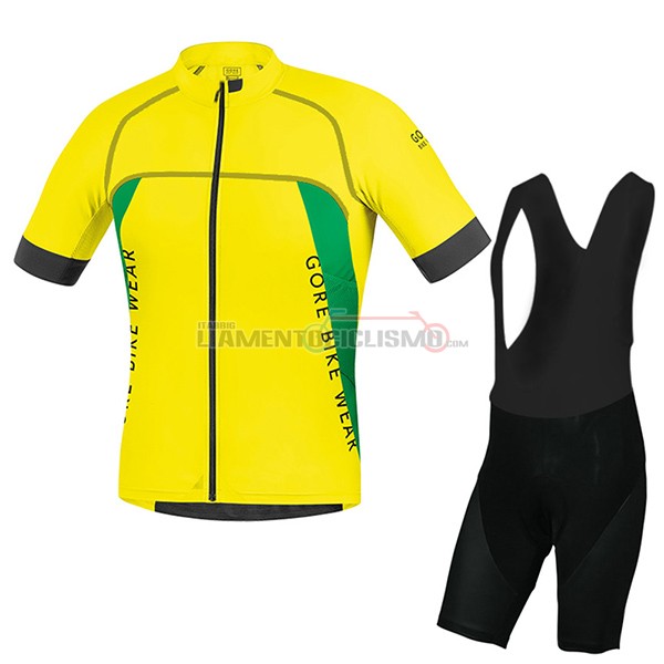 Abbigliamento Ciclismo Gore Bike Wear Power Alp-X Pro 2017 giallo